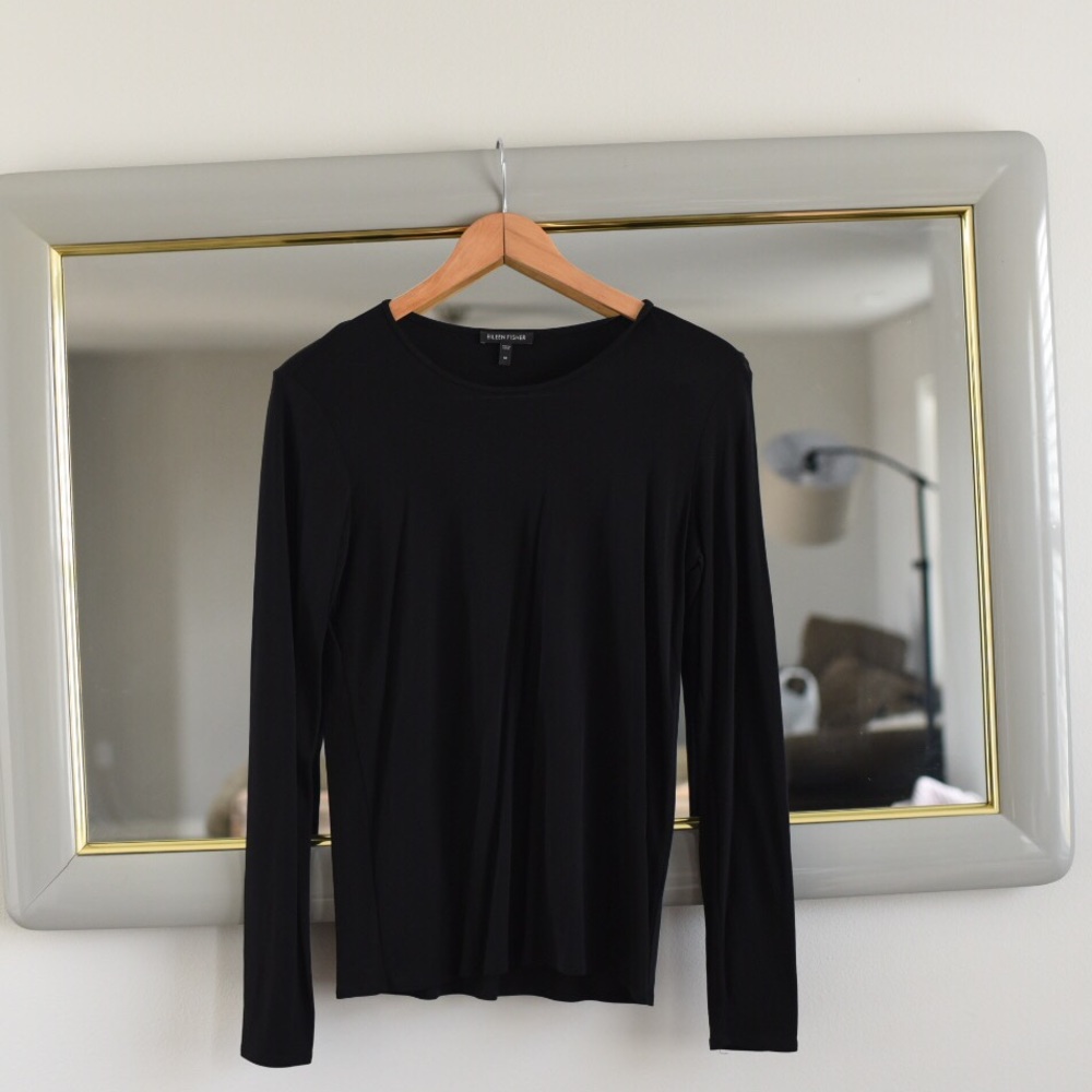 Eileen Fisher silk long sleeve top